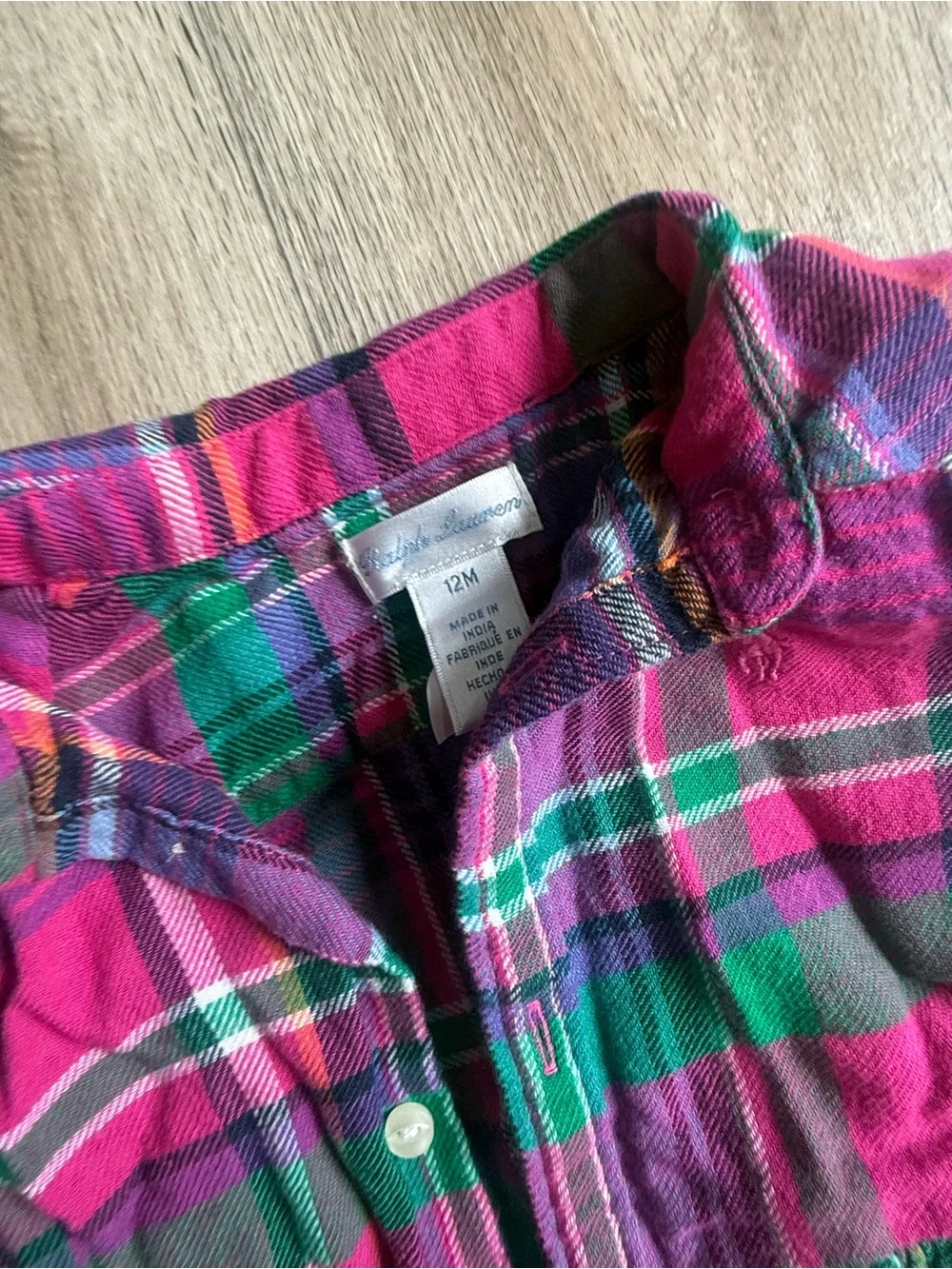 Baby girls Ralph Lauren plaid dress and bloomers